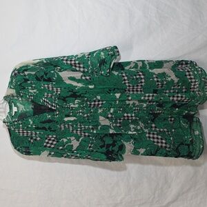 Diane Von Furstenberg Silk Green and Black Mini Dress Size 4
